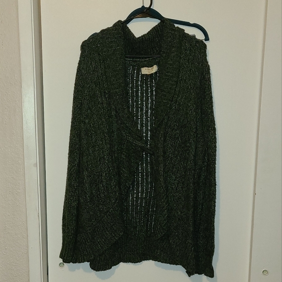 Cozy Dark Gray Cardigan Sweater Sonoma 3x Baggy Thick Warm - Picture 1 of 4